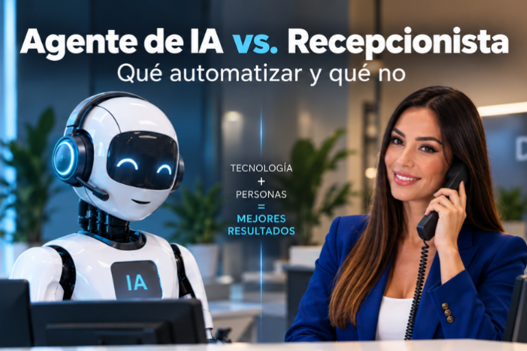 Agente de IA vs. recepcionista