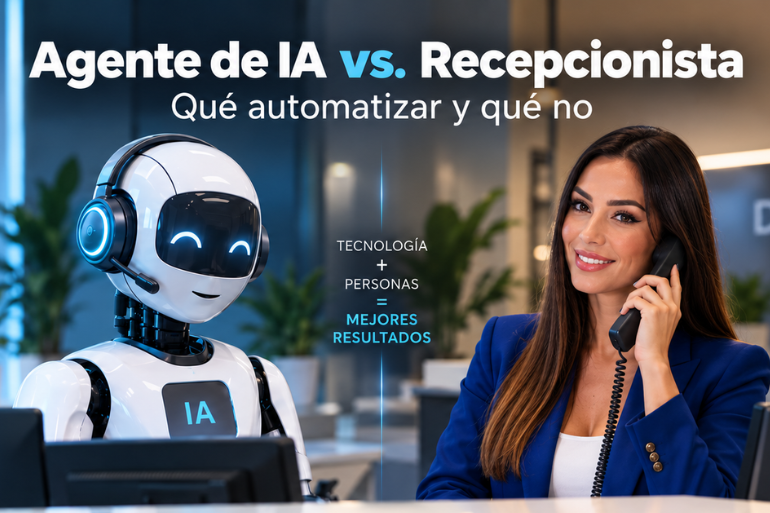 Agente de IA vs. recepcionista